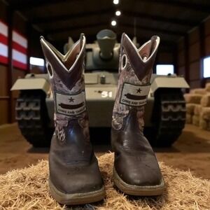 Justin‎ Boots Men's Stampede Rush USA ARMY COWBOY Boots 8.5